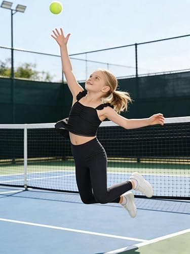 Girls Training Bra Ruffle Sports Dance Crop Top for Girls thumbnail 3