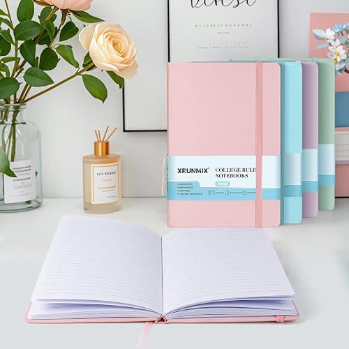 Lined Journals for Writing, A5 Notebooks (5.7 x 8'') with 160 Pages, 100 GSM Premium Paper, Ribbon Bookmark, Elastic Band & Inner Pocket - Perfect for Work, Journaling, Note-Taking & Gifting (Pastel Color - 6 Packs) thumbnail 7