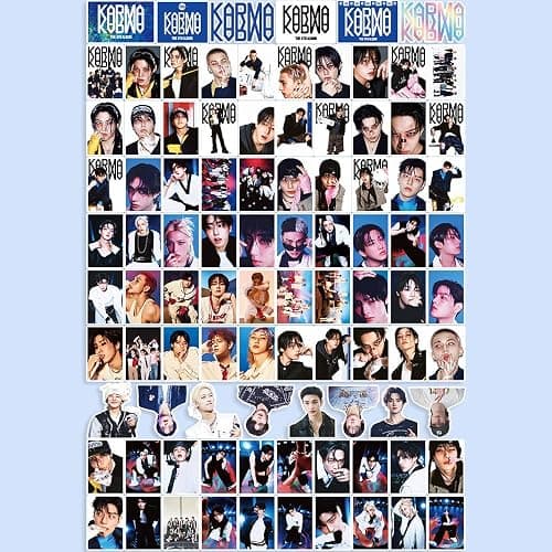 300PCS Stickers Set, Cute Stickers for Door, Car, Skateboard, Cellphone for Fans (Black) thumbnail 3