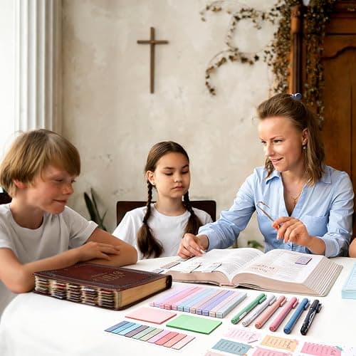 XKDOUS 42 Pcs Bible Study Supplies Journaling Kit for Women, Bible Study Kit with Bible Highlighters No Bleed and Tabs, Bible Accessories Include Bookmarks, Pens and More, Bible Verse Gifts for Study thumbnail 2