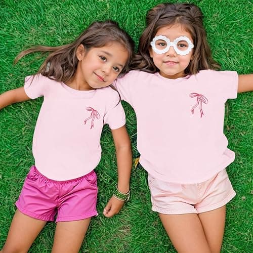 Fkatuzi Girls Christian Jesus Faith Shirts for Kids Cute Bow Shirt Daughter of The King God Bible Verse Graphic Tees Cotton thumbnail 5