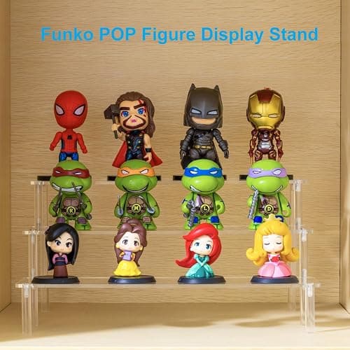 HENABLE Large Acrylic Display Risers, Perfume Stand Organizer, Clear Acrylic Shelf Risers for Display Stands for Food, Tabletop Use, Amiibo Funko POP Figure, 3 Tier Clear Cupcake Stand Risers thumbnail 4