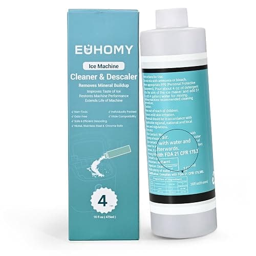 EUHOMY Ice Machine Cleaner Descaler, 16 Fl OZ Ice Maker Cleaner (4 Uses Per Bottle), Ideal Universal Descaling Solution for All Brands Ice Maker, Single Use Coffee and Espresso Machines thumbnail 8