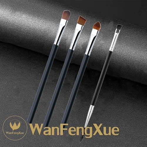 WanFengXue 7 Pieces Eyebrow Brush Set Professional Double Ended Eyebrow Brush and Spoolie Angled Brush Precision Eyeshadow Tools for Blending Defining Smudging Shading thumbnail 6
