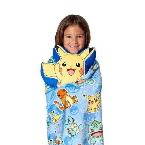 Northwest Pokemon Blanket and Hugger Set, Cute Pikachu, Super Soft Silk Touch Throw, 50x60 Inches thumbnail 3
