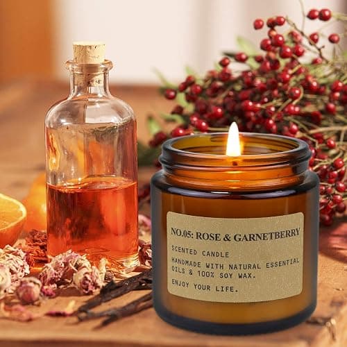 MOULENGGU 6 Pack Candles for Home Scented Aromatherapy Candle Gift Set for Women Soy Wax Long Lasting Amber Jar Candles Gift for Birthday Mother's Thanksgiving Day Present thumbnail 5