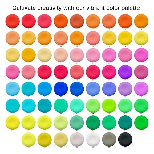 FlyFlag Air Dry Clay - 70 Colors, Ultra Light and Soft, Non-Toxic Modeling Clay for Kids with Tools and Tutorials, for Creative Play and Learning thumbnail 8