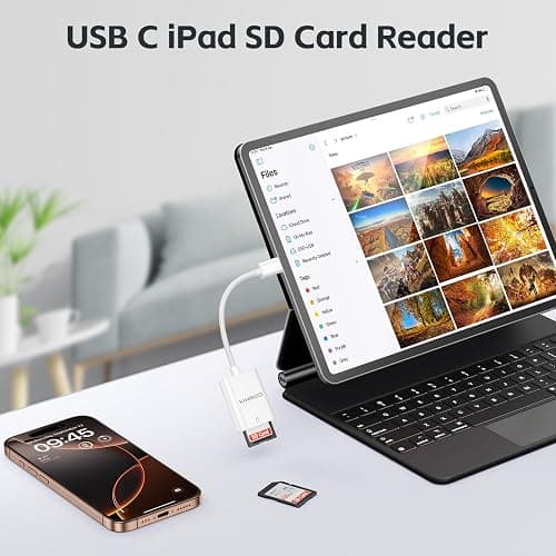 USB C SD Card Reader for iPhone 17, Digital Camera Adapter iPhone 17 16e 16 Plus Pro Max Air, Camera to Phone Adapter for Photo Transfer to iPad, Mac, MacBook, Galaxy S25 S24, Android thumbnail 6