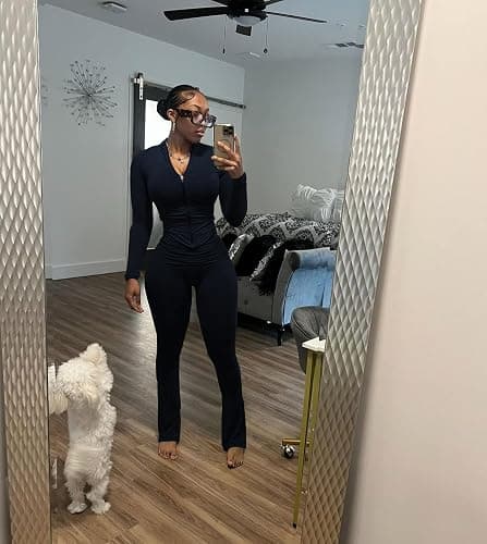 Nimsruc Two Piece Outfits For Women Workout Set Long Sleeve Tracksuit Zip Up Sweatsuits thumbnail 2