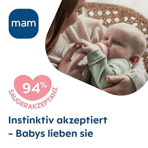 MAM 67036722–2 – Lot de 2 biberons confort en verre 260 ml - pour fille thumbnail 5