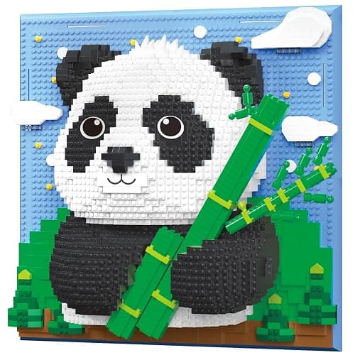 Loyratche Panda Animal 3D Wall Art Micro Mini Building Blocks Set, Unique Home Wall Decor or Table Display Ideal Birthday Toy for Adults thumbnail 8