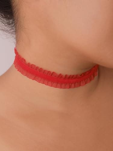 Sacina Goth Victorian Velvet Choker, Gothic Vintage Choker, Chocker Necklace for Women, Halloween Christmas Jewelry Gift For Women thumbnail 3
