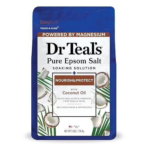 Dr Teal's Salt Soak with Pure Epsom Salt, Nourish & Protect with Coconut Oil, 3 lbs - Image 1