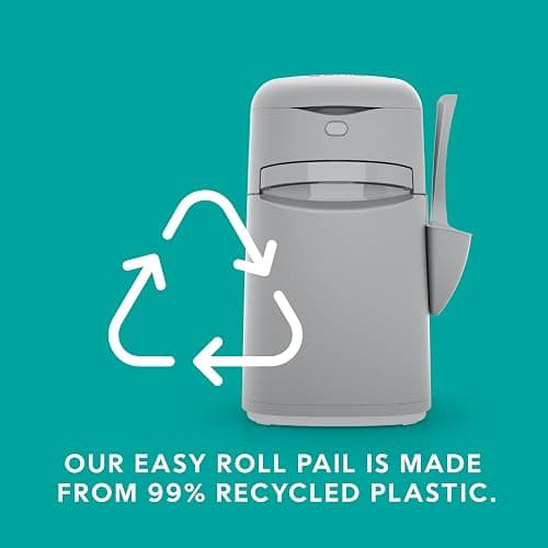 Litter Genie Easy Roll Pail | Cat Litter Box Waste Disposal System for Odor Control | Includes 1 roll of 24 Easy Tear-Off Bags thumbnail 7