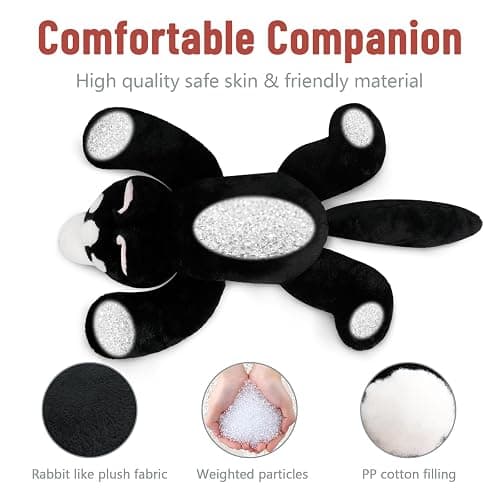 Niuniu Daddy 20" | 3.3 Pound Weighted Husky Stuffed Animals for Adults Kids, Weighted Stuffed Husky Dog Plush for Toddler, Fluffy Plushy Toy Body Pillow with Soft Fur for Present Christmas Birthday thumbnail 5
