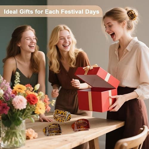 Flat Hair Clips for Women,6 Pack Ergonomic Curved Hair Claw Clips for Thick Thin Curly Hair,Strong Hold No Slip French Large Hair Claw Clips for All Hair Textures,Comfortable All-Day Wear,Leopard thumbnail 7
