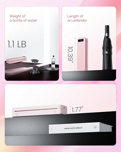 Portable Printers Wireless for Travel, A285M Bluetooth Inkless Thermal Printer Support 8.5" X 11" & A4 Thermal Paper, Small Mobile Printer Compatible with iPhone Android Laptop for Home Receipt, Pink thumbnail 7