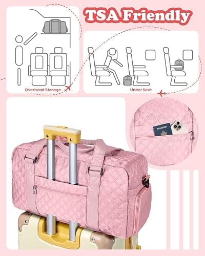 Elilier Christmas Gifts for Women Teen Girls, Travel Duffle Bag: Personalized Weekender Dance Cheer bag Sports for Girl, Gymnastics Bags, Stocking Stuffers Birthday Gifts for Women Girls Kids Teens thumbnail 7