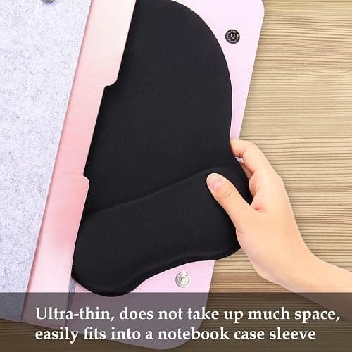 EooCoo Ergonomic Mouse Pad with Wrist Support, Mousepad with Memory Foam Wrist Rest and Non-Slip Base for Computer, Cafe, Home & Office, 9.64 x 8.26 in Office Desk Accessories thumbnail 8