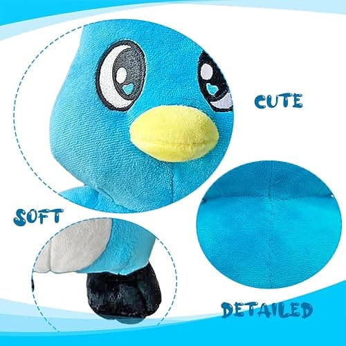 Cxassev 8 Inch Cartoon Game Plush, Stuffed Figure Pillow for Room Decor for Video Game Fans - Blue thumbnail 4