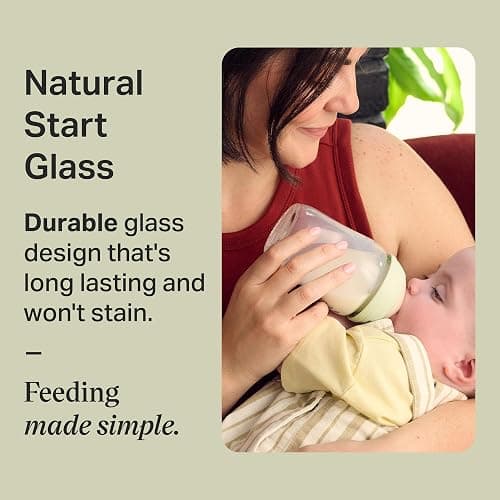 Tommee Tippee Natural Start Glass Newborn Starter Set, 150ml and 250ml Anti-Colic Baby Bottles, Slow and Medium Flow Breast-Like Teats for a Natural Latch, Self-Sterilising thumbnail 2