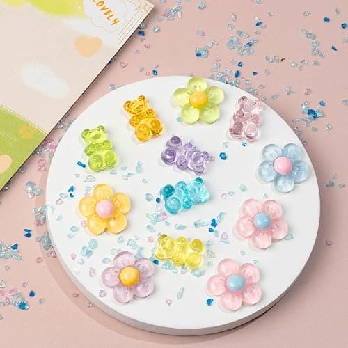 COYWX Cute Shoes Charms for Girls and Women - Beach Cute Cartoon Shoe Charms with Flower & Gummy Bear Designs, Perfect for Party, Birthday Gifts, Beach Outings and Daily Wear thumbnail 3