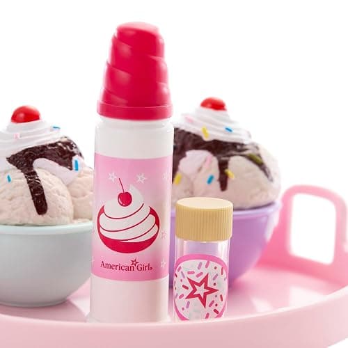 American Girl Truly Me, 18-inch Doll Playset and Accessories, Sundaes for Two Set, with Metal Spoons, Ages 6+ thumbnail 6