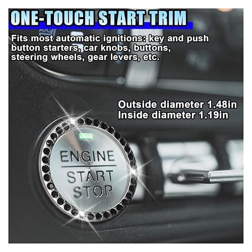10PCS Fluffy Car Accessories Set, Furry Steering Wheel Cover with Warm Fuzzy Gear Shift Cover Ball Keychain Handbrake Cover Console Seat Belt Shoulder Pads & Diamond Ignition Ring Cup Mats (Black) thumbnail 4