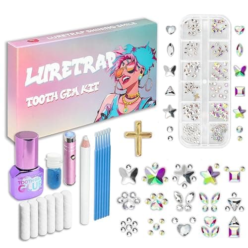 Luretrap Y2K Trendy 30 Pieces Crystal Tooth Gem Kit - Unleash Your Sparkly Smile, NTGK-24462 - Image 1