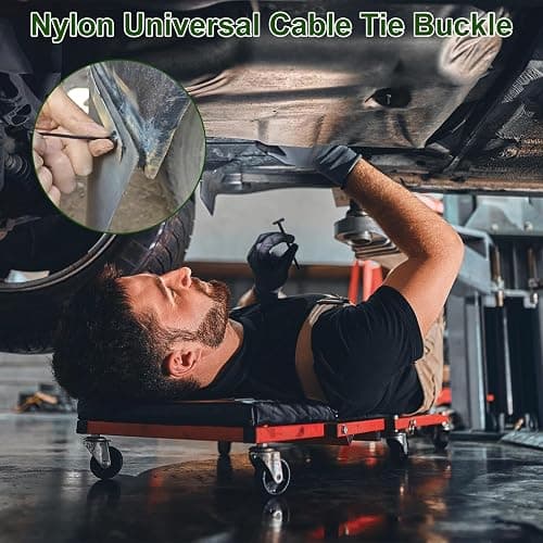 200PCS Nylon Universal Cable Tie Buckle, Zip Ties Heavy Duty with Pin & Button Design, Car Daily Repair, Applicable Toengine Lower Guard Plates, Fender Linings, Fenders, Trunkclips (200) thumbnail 3