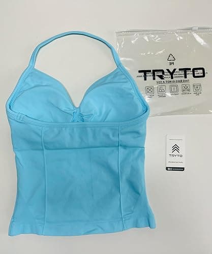 TRYTO Impact Longline Strappy Top Women Impact Longline Halter Tops Workout Longline Tank Top Compression Gym Fitness thumbnail 5
