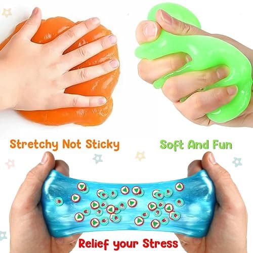 2025 Christmas Countdown Advent Calendar 24 Days with Butter Slime Party Favors for Kids Stress Relief Toys Surprise Xmas Gifts for Girls Boys Toddlers thumbnail 4