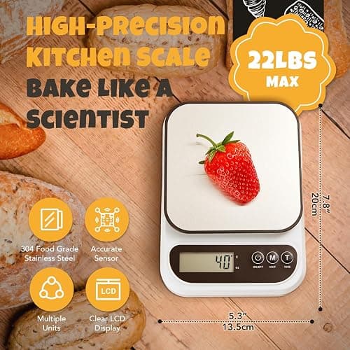 Sourdough Bread Baking Supplies, Sourdough Starter Kit with scale, Starter Jar, Bread Making Tools Kit, Sour Dough Kit Tools, Sourdough Proofing Basket, Sourdough Kit Gifts for Bakers Women Wife Mom thumbnail 4