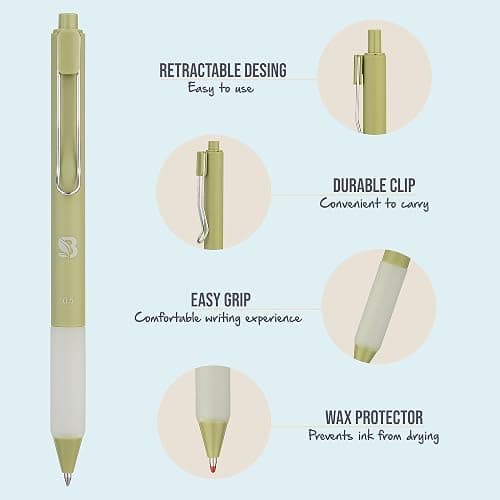BLIEVE Gel Pens - Earthy, Matte Finish, Smooth Writing, No Bleed - For Journaling, Bible Notes, Drawing - Cute School Supplies, 8 Pack thumbnail 7