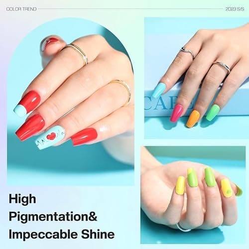 Morovan Bright Nail Polish Set:15 Color Quick Dry Long Lasting Gift Set | 0.27oz Rainbow Toenail Polish Pack Regular Set Fingernail Lacquer Kit Bulk for Women thumbnail 6
