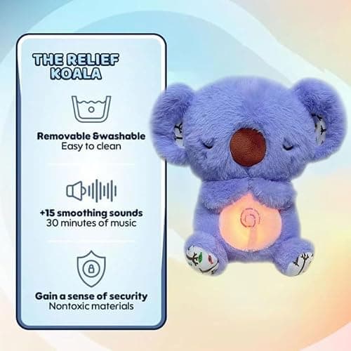 2024 New Breathing Stitch Breathing Teddy, Anxiety Relief Stitch For Adults Sleeping, Otters Sleep Buddy for Adults Kids, Anxiety Relief Koala Soothing Breathing Otter, Teddy, Baby toys-Blue (Pink) thumbnail 5