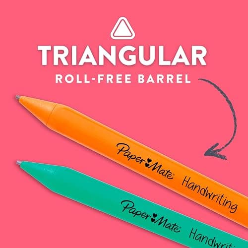 Paper Mate Handwriting Triangular Mechanical Pencils with Lead & Eraser Refills, 1.3mm, Fun Barrel Colors, 5 Count - School Supplies, Kids Writing thumbnail 3