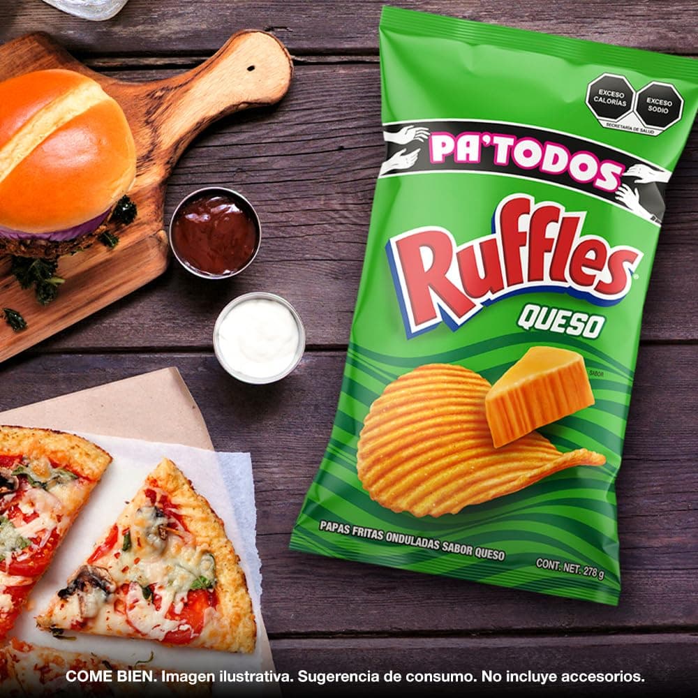 Sabritas Ruffles Sabor a Queso Papas Fritas 278 g thumbnail 7