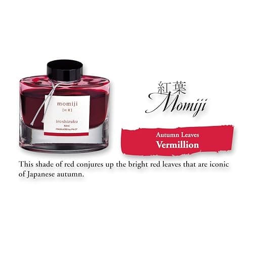 PILOT Iroshizuku Bottled Fountain Pen Ink, Momiji, Autumn Leaves (Red) 50ml Bottle (69208) thumbnail 2