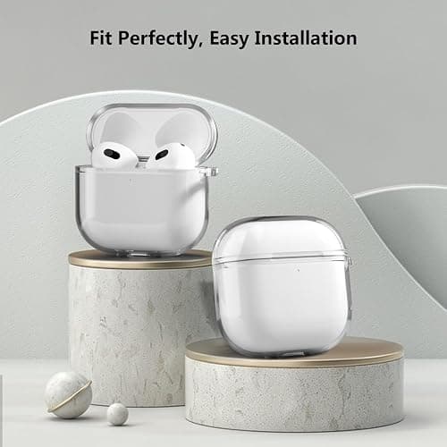 Aircawin for Airpods 4 Case Clear 2024,Full Protective Skin for Airpods 4th Generation Case Cover,Soft Transparent Shockproof TPU Protector for Airpods 4 Gen Cover with Keychain-Crystal thumbnail 5