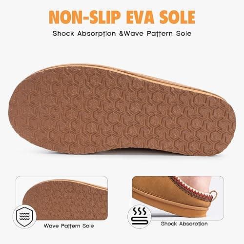 FITORY Women's Suede Slipper | Flat Short Mini Boots with Fur Fleece | Winter Casual Comfort Shoes thumbnail 3