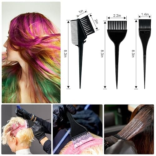Xarchy 10 Pc Hair Bleach Kit - Hair Coloring Products With Dye Brush, Color Bowl, Earmuffs, Clip for Salon Bleaching & Highlighting thumbnail 3