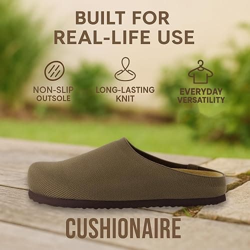 CUSHIONAIRE Women's Sils Knit Cork Footbed Clog with +Comfort thumbnail 4