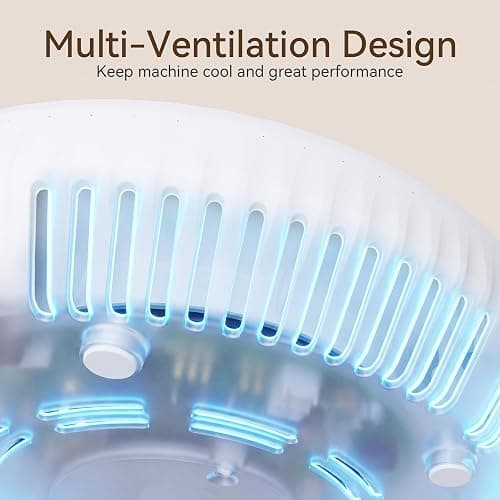 VERYTOP Nail Dust Collector, 4500RPM 360° Nail Vacuum with Adjustable Speeds, Portable & Quiet Manicure Dust Sucker for Acrylic Gel Nails, Ideal for Home DIY and Salon Professionals-9 inch thumbnail 7