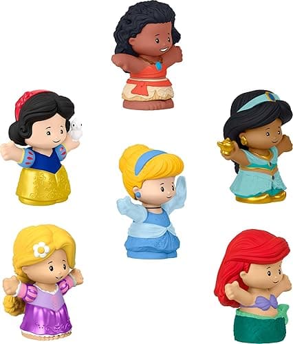 Fisher-Price Little People Toddler Toys Disney Princess Figure Pack, 6 Characters for Preschool Pretend Play Kids Ages 18 Months+ - Image 1