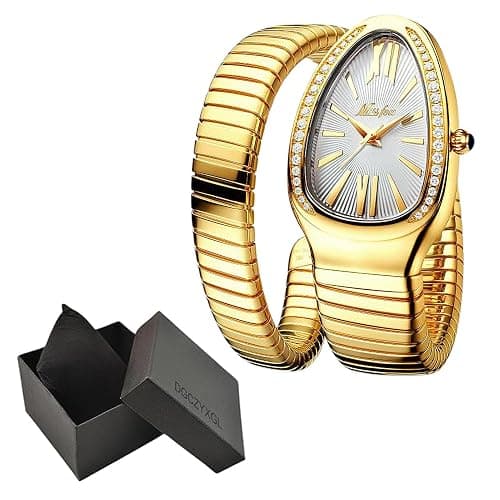 YLSZHYR Montre bracelet en forme de serpent pour femme, montre serpent en argent pour femme, montre bracelet en forme de serpent, montre bracelet pour femme, pour la Saint-Valentin, la fête des mères thumbnail 7