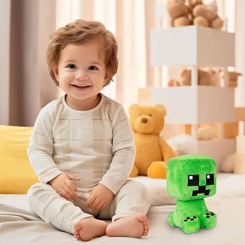 Gsnoniwi Kinder Plüschtier, 23cm Plüsch Spielzeug, Cartoon Kuscheltier, Niedliches Stofftier, Komfort und Weichheit, Kreative Geschenke für Jungen und Mädchen, Geburtstagsgeschenke - grün thumbnail 5