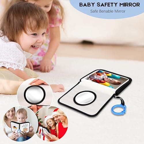 Baby's My First Family Album Holds 21 4x6 Photos, Baby Sun Photo Album Soft Cloth Family Book,My First Photo Book for Baby or Toddlers,Cute Book Gift for Babies Shower Newborns Family Photos（Black） thumbnail 3