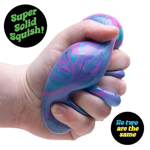 Schylling NeeDoh Nice Cube Swirl - Sensory Toy with a Super Solid Squish - Unique, Swirling Color Blend - Ages 3 and Up - Purple/Blue; One Cube Per Pack thumbnail 3