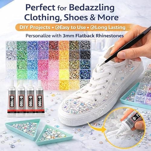 Badazzle Kit 40 Colors 35000PCS Bedazzled Kits Resin Jelly Flatback Rhinestones, Book Bedazzling Kit Bazzling Kits Small Gems with Tools Bedazzle Gems for Bedazzling Crafts & DIY Projects for Adults thumbnail 6